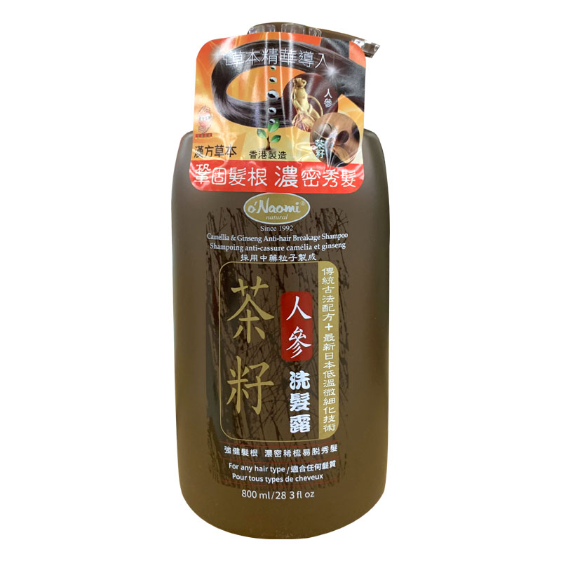 梨奥美 洗发水 茶籽人参丰盈 800ml