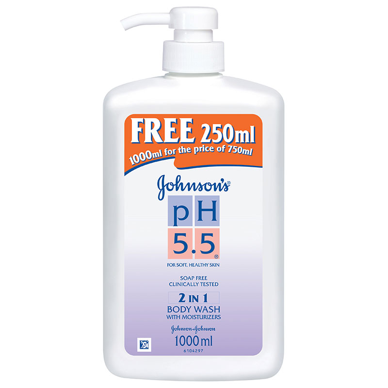 JOHNSON S强生 沐浴露 PH5.5二合一润肤 1000ml