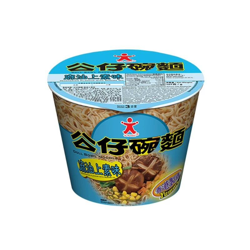 {有效期至2025年10月}公仔碗面 麻油上素味-碗装107g