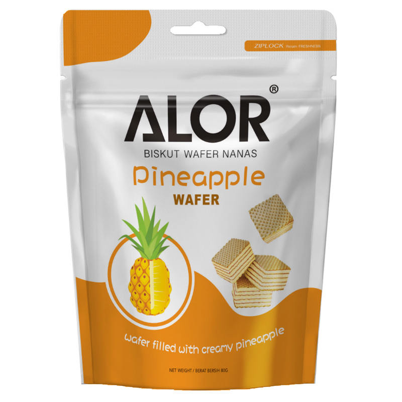 {有效期至2025年8月}ALOR 凤梨威化饼80g