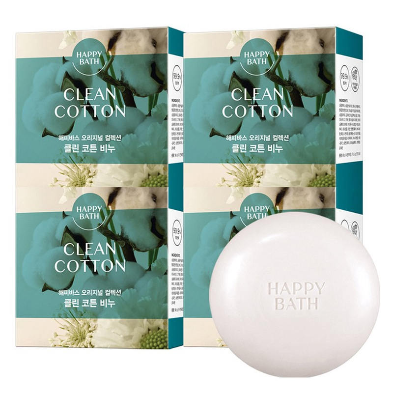 HAPPYBATH 纯棉花香皂90g*4