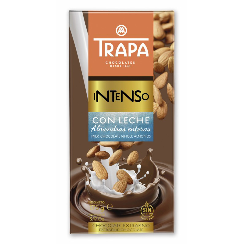 Trapa 原粒杏仁牛奶巧克力175g