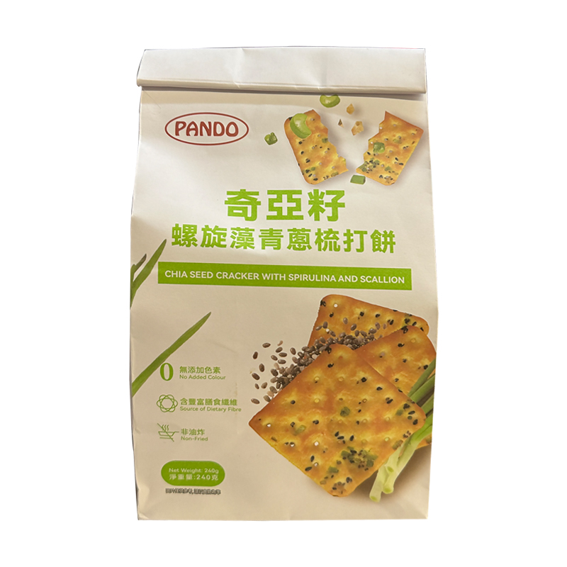 Pando潘多 奇亚籽螺旋藻青葱梳打饼240g