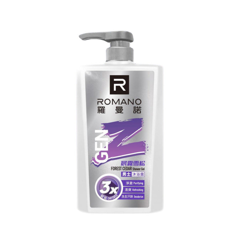 罗曼诺 沐浴露 男士年轻系列-晨雾雪松600ml