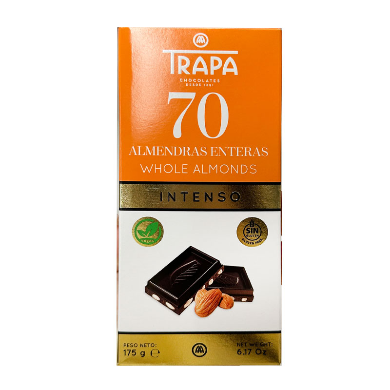 Trapa 70%原粒杏仁黑巧克力175g