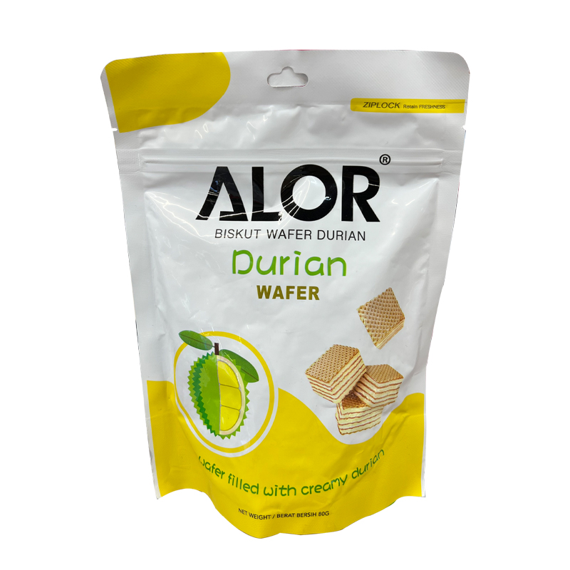 {有效期至2025年8月}ALOR 榴莲威化饼80g