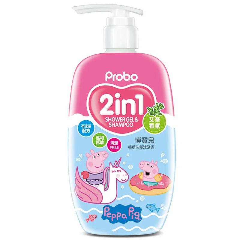 Probo博宝儿 2合1洗发沐浴 艾草（瓶）500ml