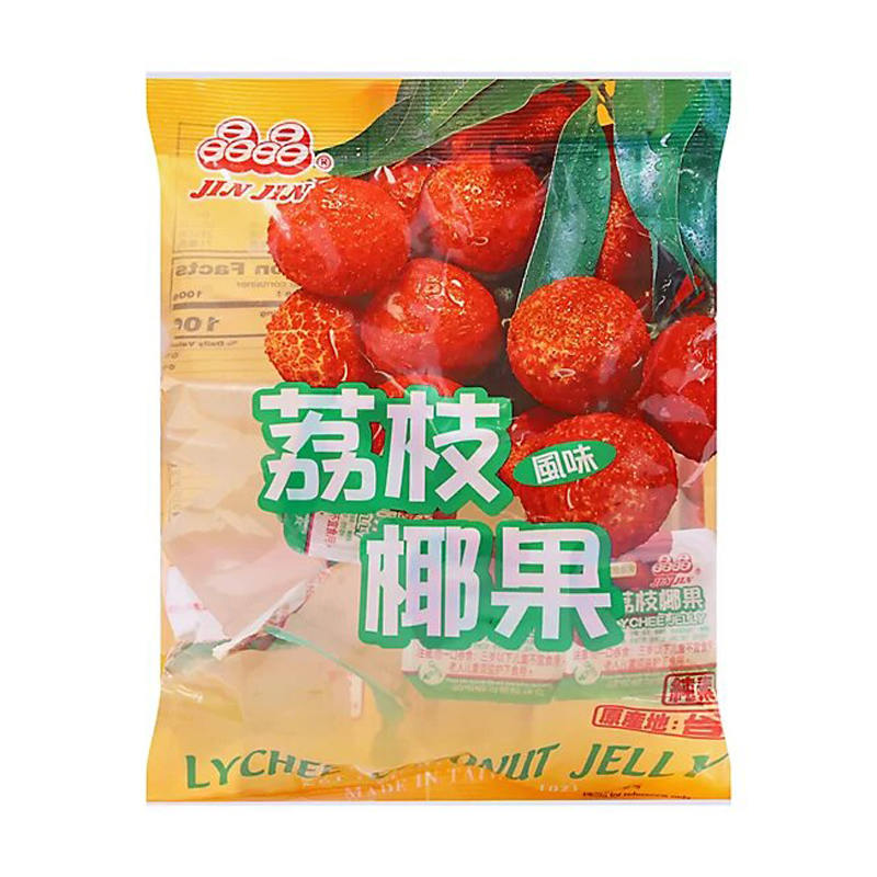 {有效期至2025年12月}JinJin晶晶 荔枝风味椰果果冻400g