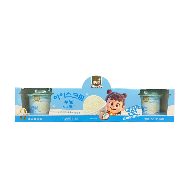 自然派 海盐椰子味冰淇淋布丁（排）220g